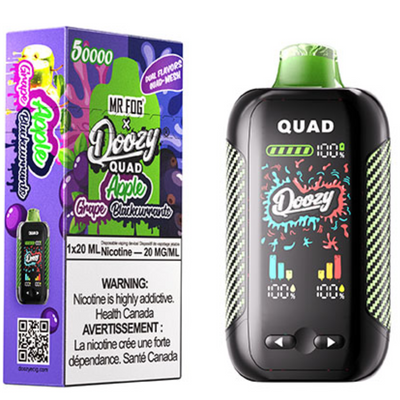 Mr. Fog Doozy Quad — Apple Grape + Apple Blackcurrant