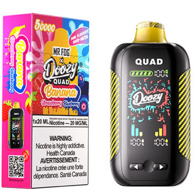 Mr. Fog Doozy Quad — Banana Strawberry + Banana Blueberry