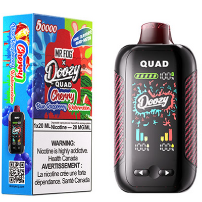 Mr. Fog Doozy Quad — Cherry Blue Raspberry + Cherry Watermelon