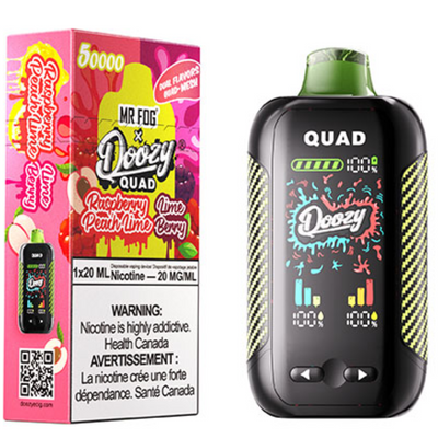 Mr. Fog Doozy Quad — Raspberry Peach Lime + Lime Berry