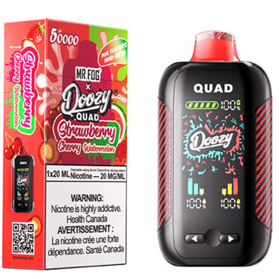 Mr. Fog Doozy Quad — Strawberry Cherry + Strawberry Watermelon