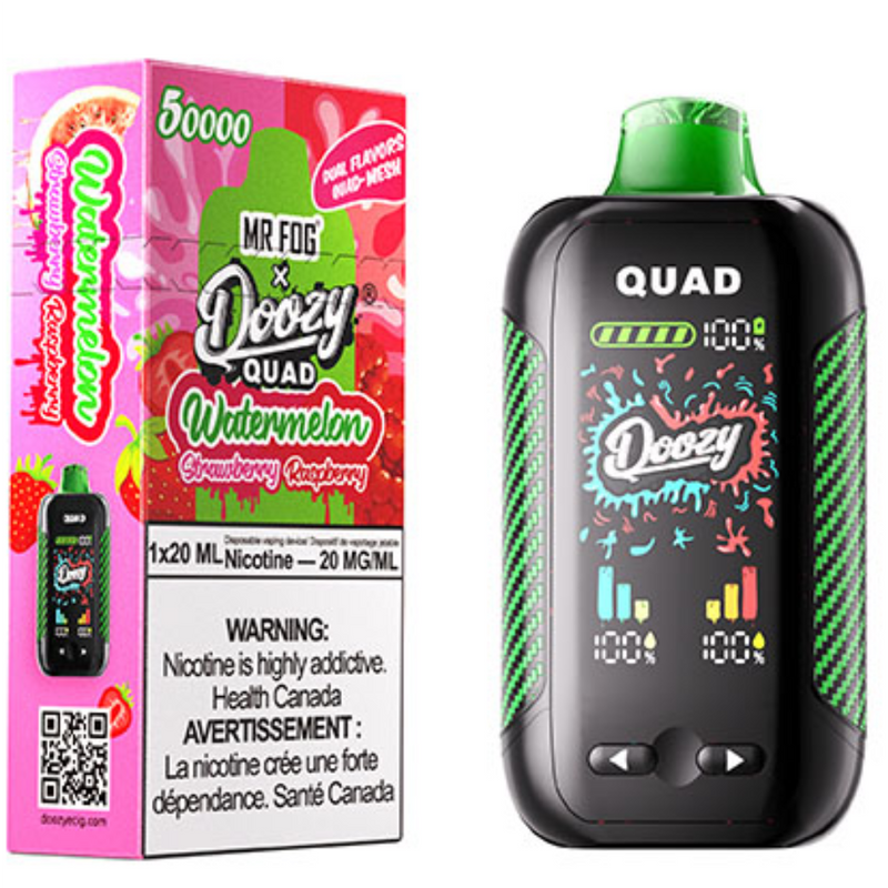 Mr. Fog Doozy Quad — Watermelon Strawberry + Watermelon Raspberry