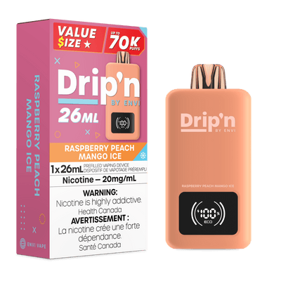 Drip'n 70K 26ml — Raspberry Peach Mango Ice