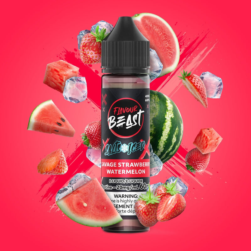 Flavour Beast Salts 30mL — Savage Strawberry Watermelon Iced - 20mg