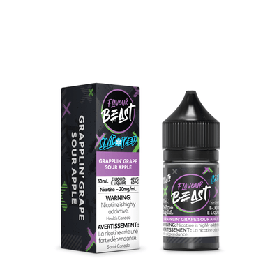 Flavour Beast Salts 60mL — Grapplin Grape Sour Apple - 20mg
