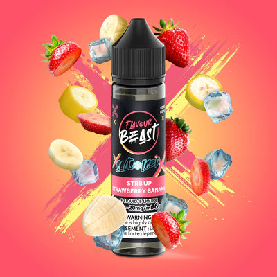 Flavour Beast Salts 30mL — STR8 Up Strawberry Banana Iced - 20mg
