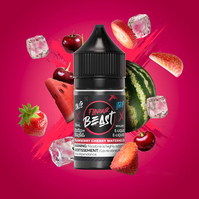 Flavour Beast Salts 30mL — Strawberry Cherry Watermelon Iced - 20mg