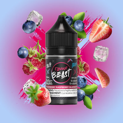 Flavour Beast Salts 30mL — Strawberry Raspberry Blueberry Iced - 20mg