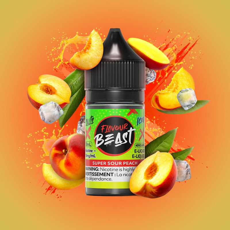 Flavour Beast Salts 30mL — Super Sour Peach Iced - 20mg