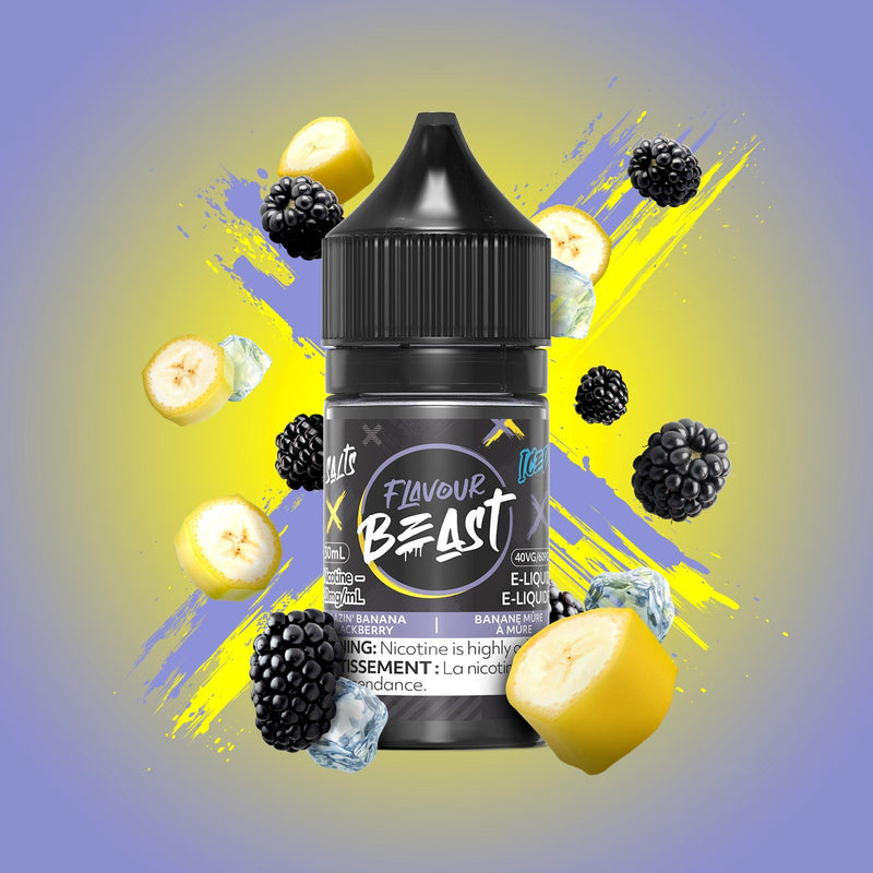 Flavour Beast Salts 30mL — Blazin' Banana Blackberry Iced - 10mg