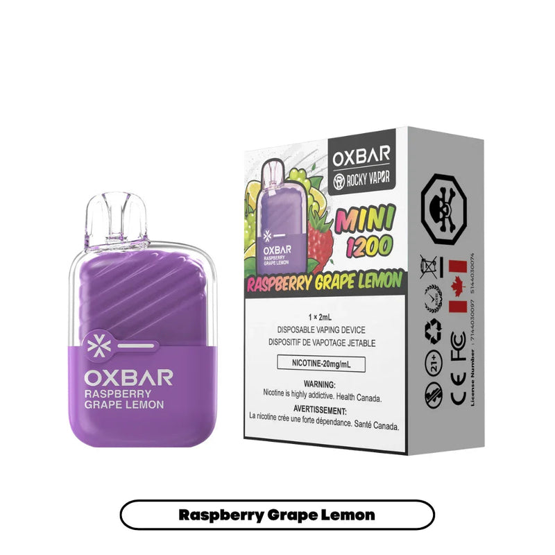 OXBAR Mini 1200 — Raspberry Grape Lemon