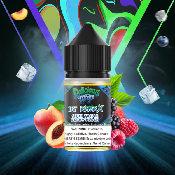 Delicious Drip By Ripper X 30ML — Sour Triple Berry Peach