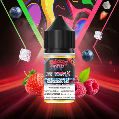 Delicious Drip By Ripper X 30ML — Strawberry Raspberry Blueberry Ice