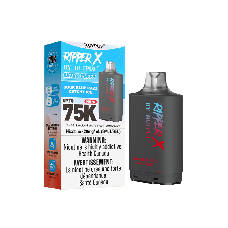 Ripper X 75K — Sour Blue Razz Catchy Ice