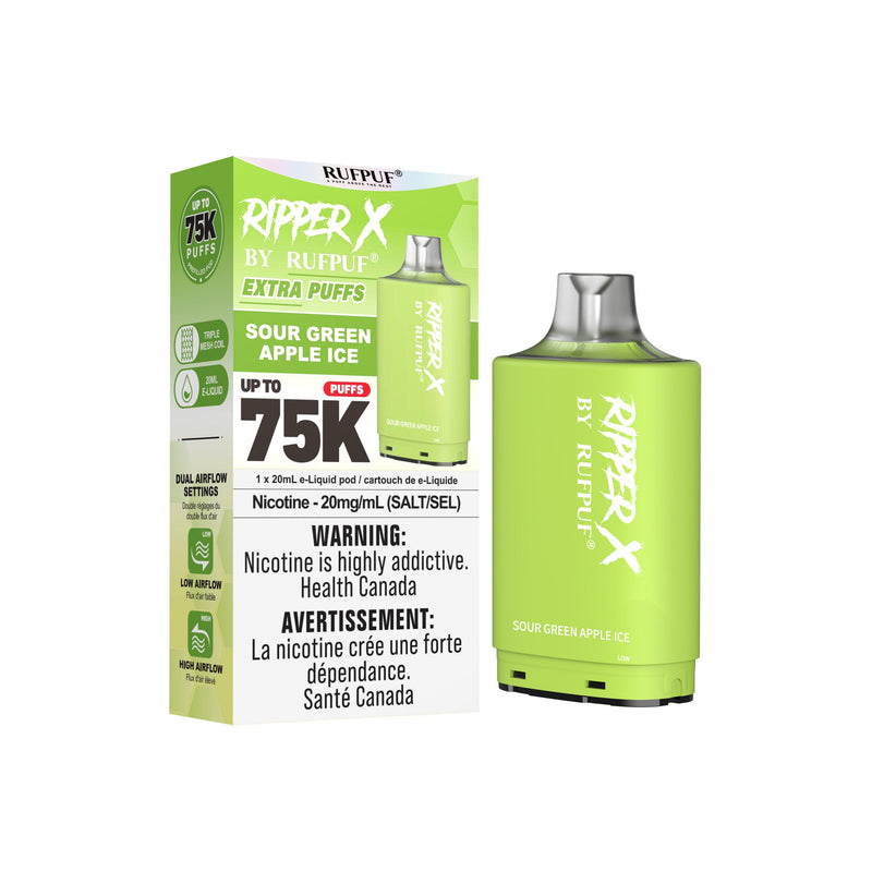 Ripper X 75K — Sour Green Apple Ice