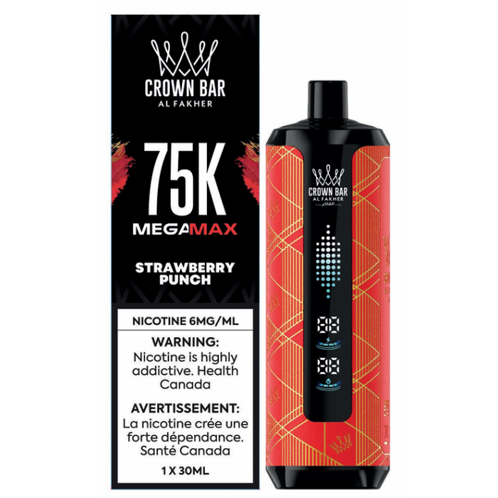 Crown Bar Mega Max 75k - Strawberry Punch