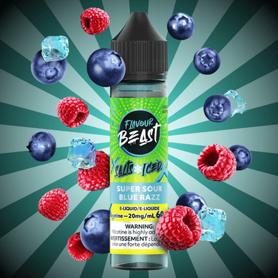 Flavour Beast Salts 60mL — Super Sour Blue Razz - 20mg