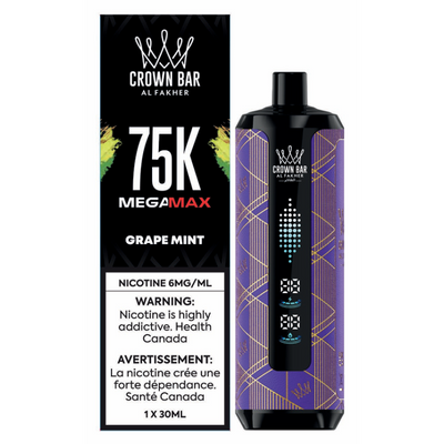 Crown Bar Mega Max 75k - Grape Mint