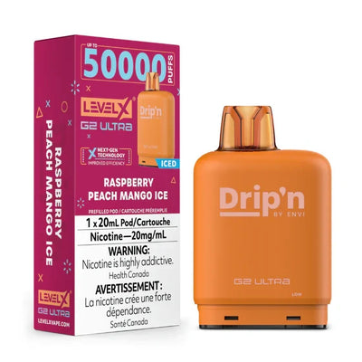 Level X G2 Ultra Drip'n Pod — Raspberry Peach Mango Ice