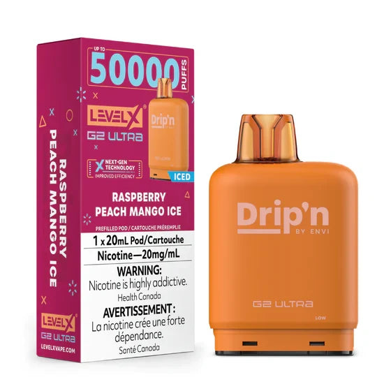 Level X G2 Ultra Drip'n Pod — Raspberry Peach Mango Ice