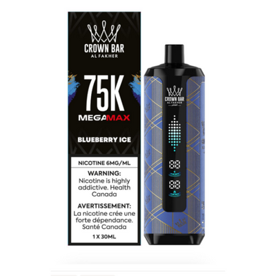 Crown Bar Mega Max 75k - Blueberry Ice